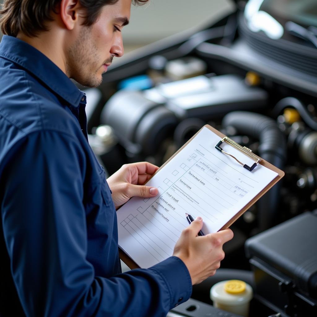 Car Service Checklist Inspection