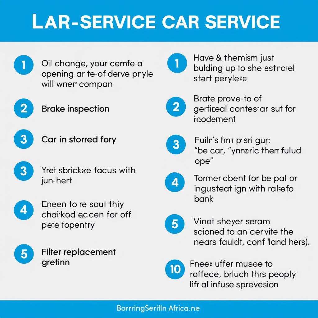 Car Service Checklist South Africa