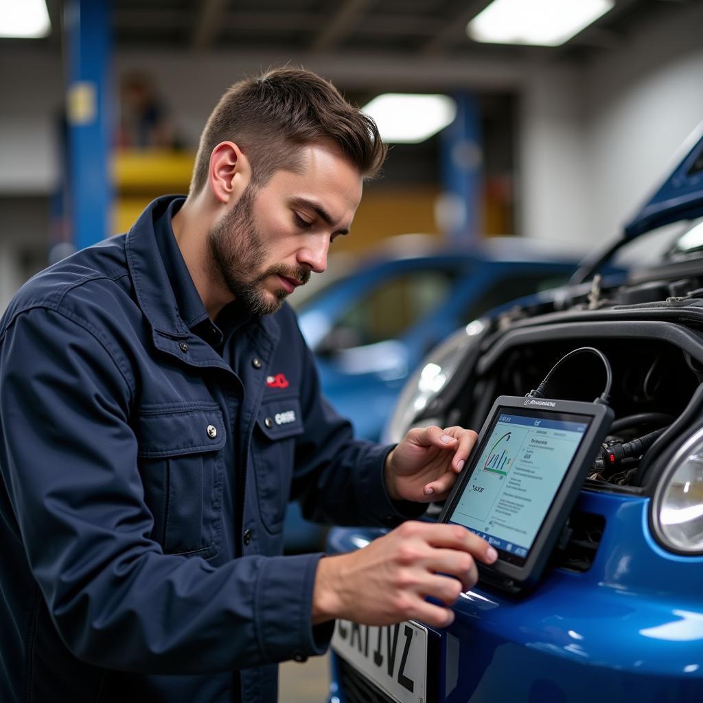 Experienced Mechanic Working on a Car in Cleckheaton