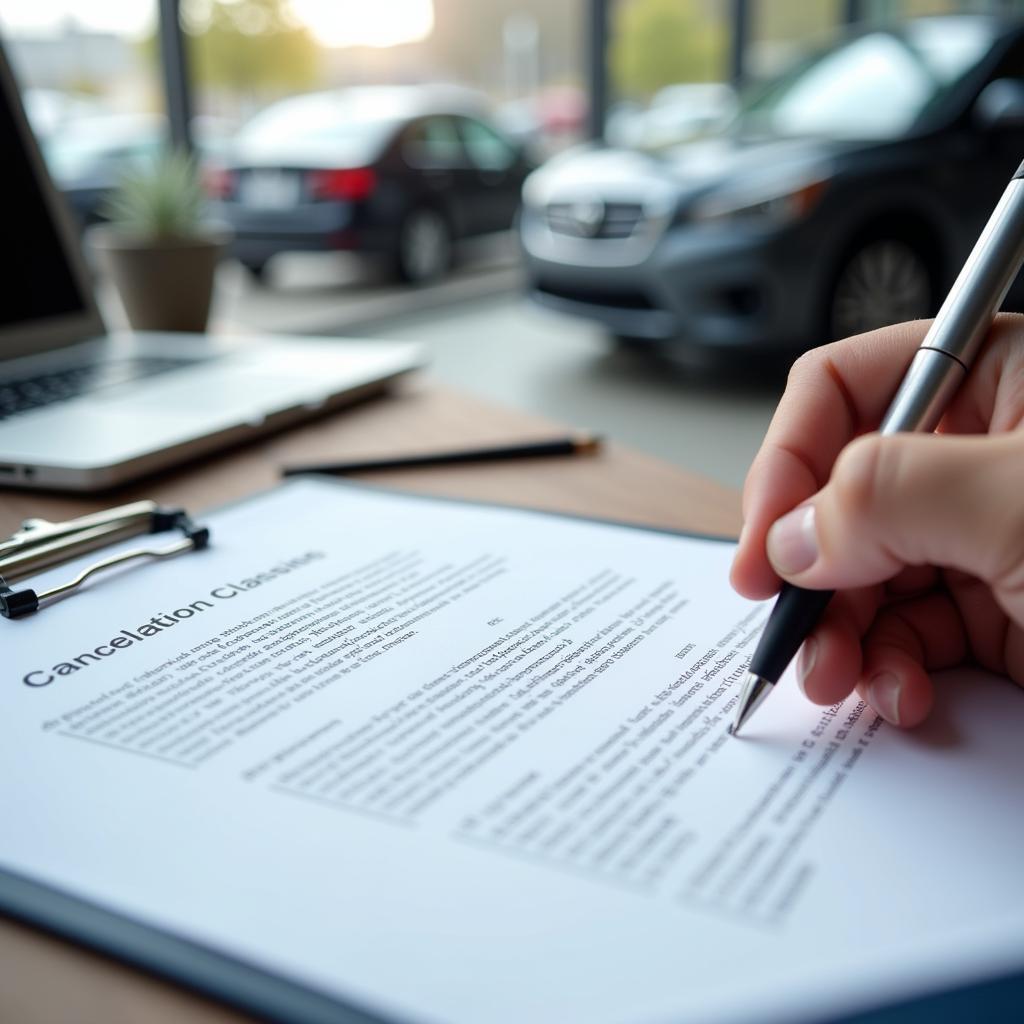 Canceling a Car Service Contract