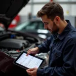 Mechanic Explaining Car Repair Costs