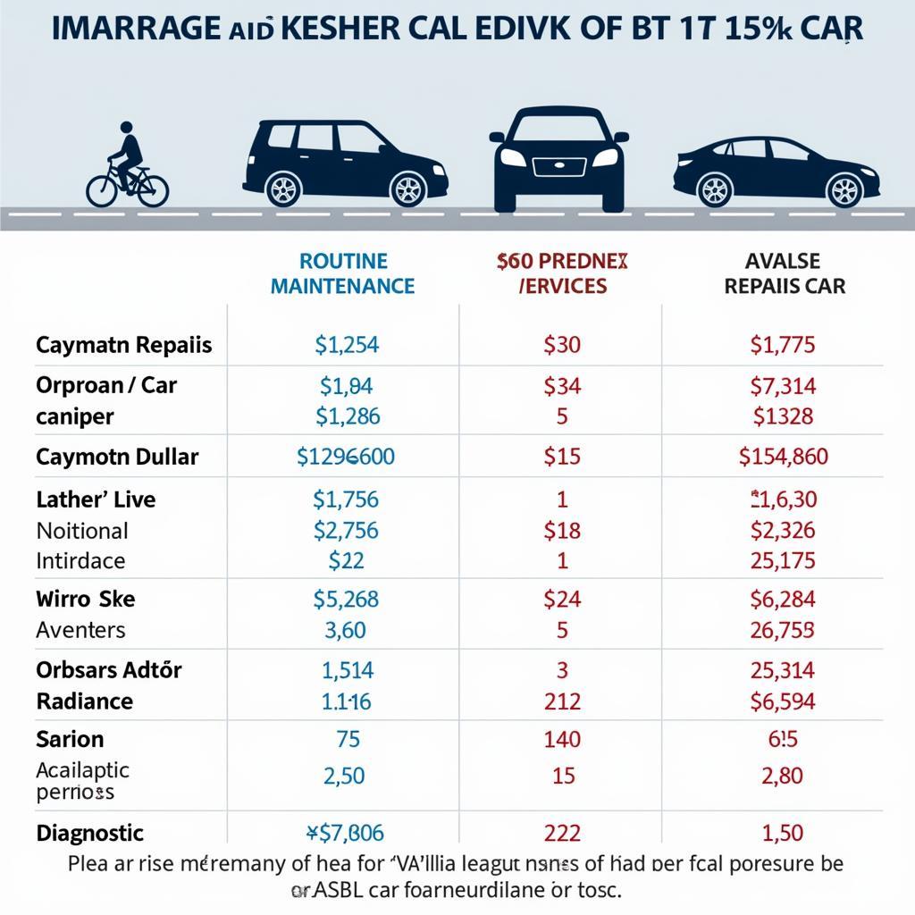 Car Service Cost Comparison