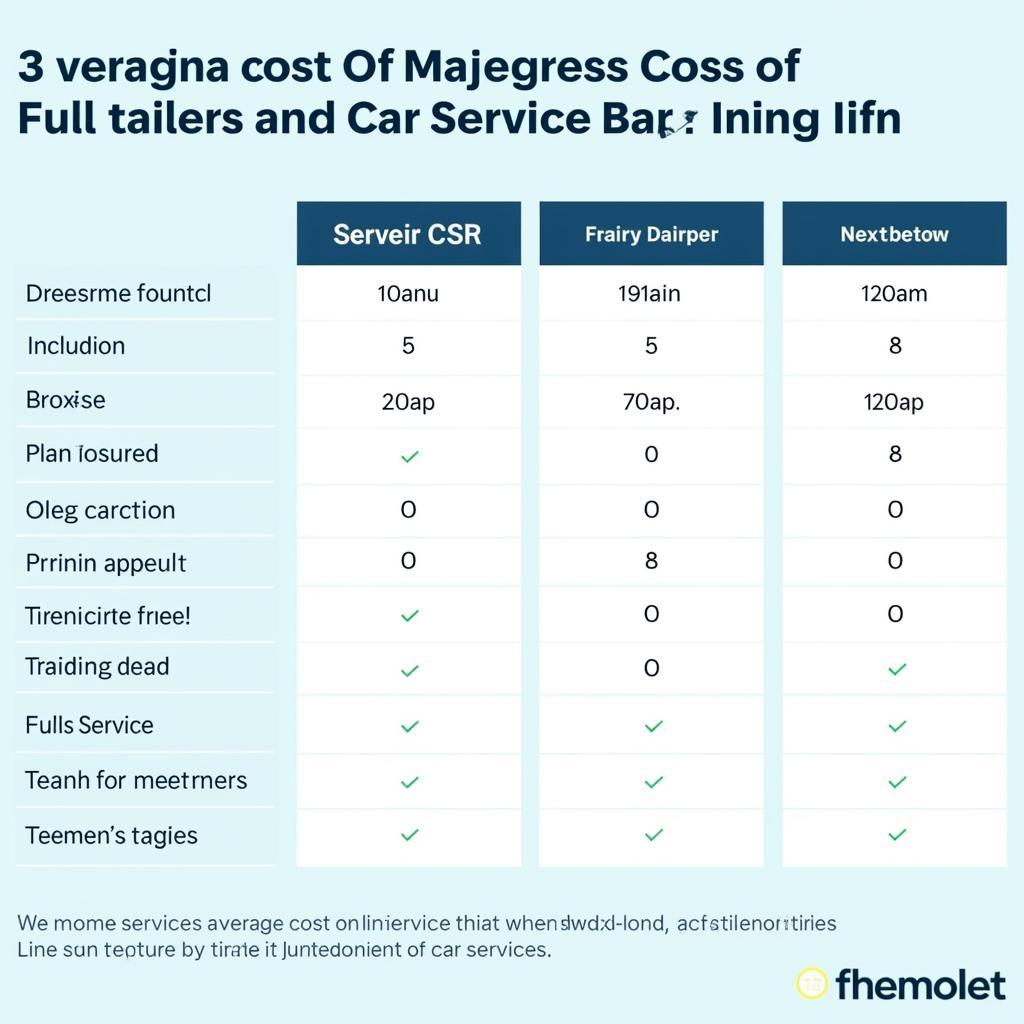 Car Service Cost Comparison UK