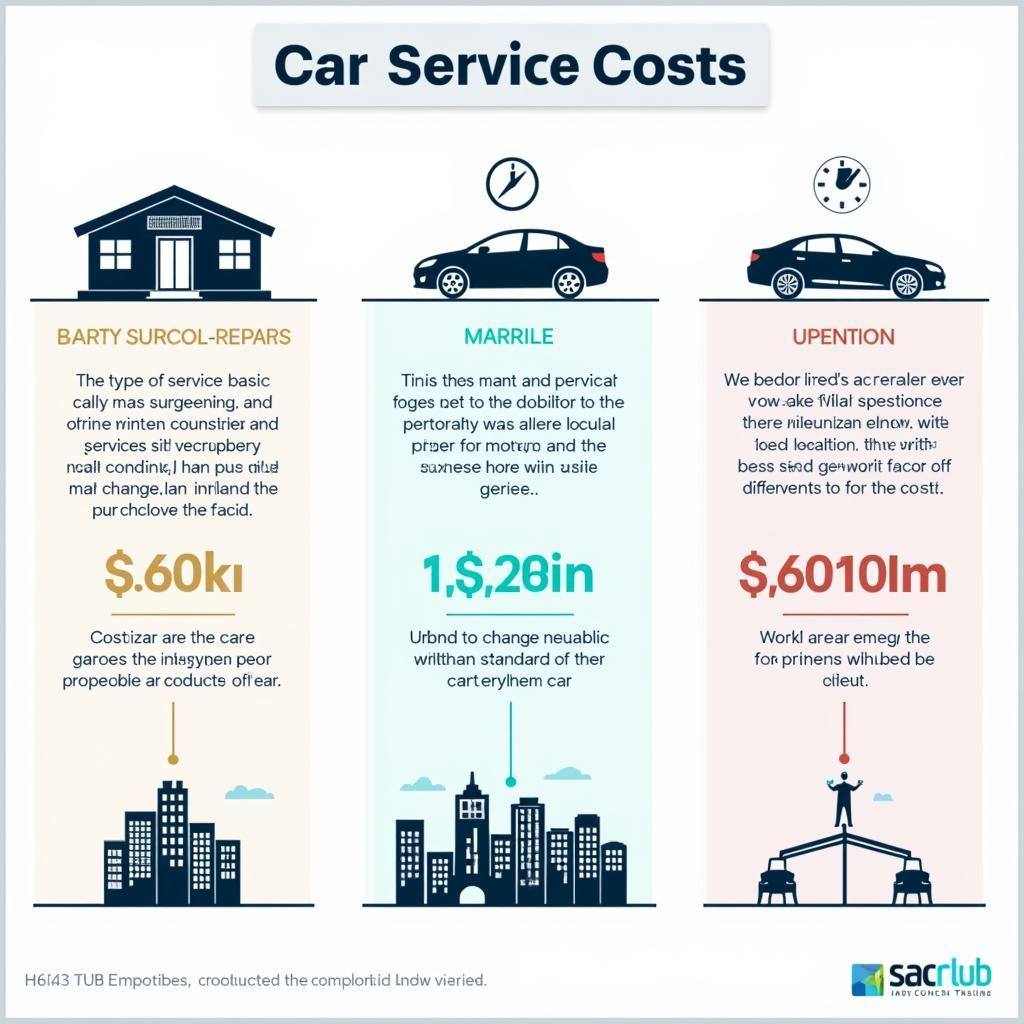 Car service cost factors: type of service, make and model, location