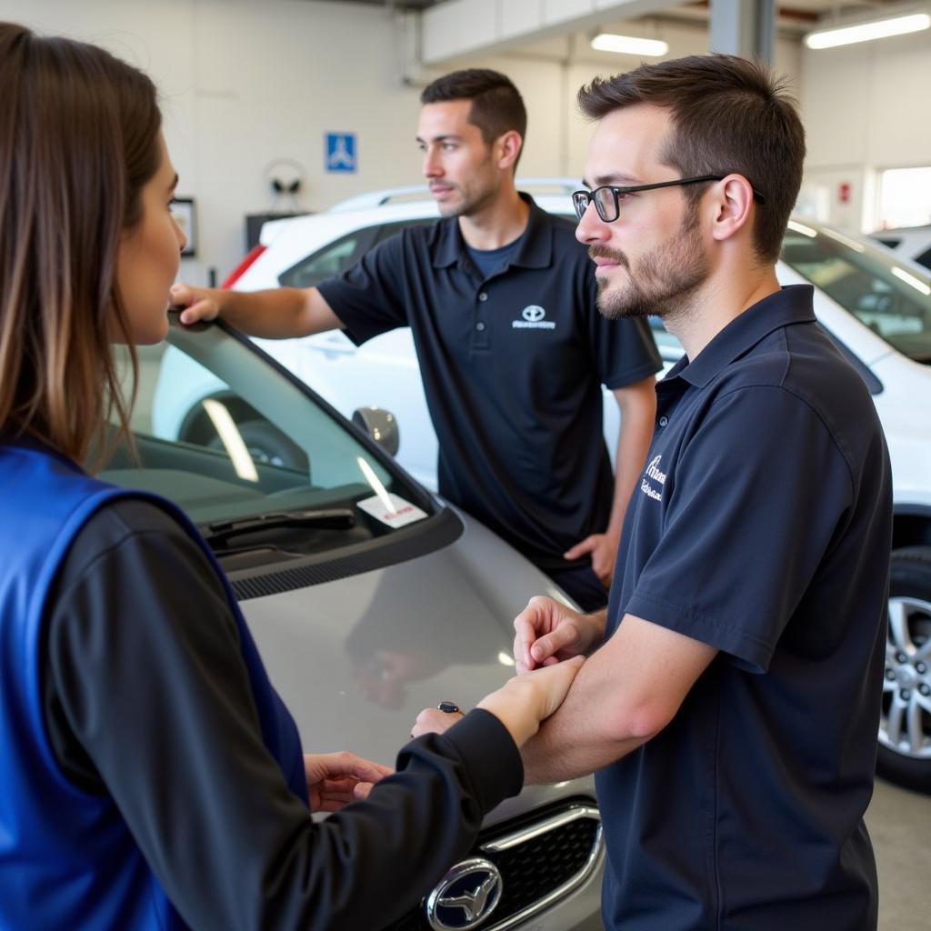 Car Service Customer Consultation on the Central Coast