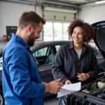 Positive Customer Interaction at a Car Service Workshop