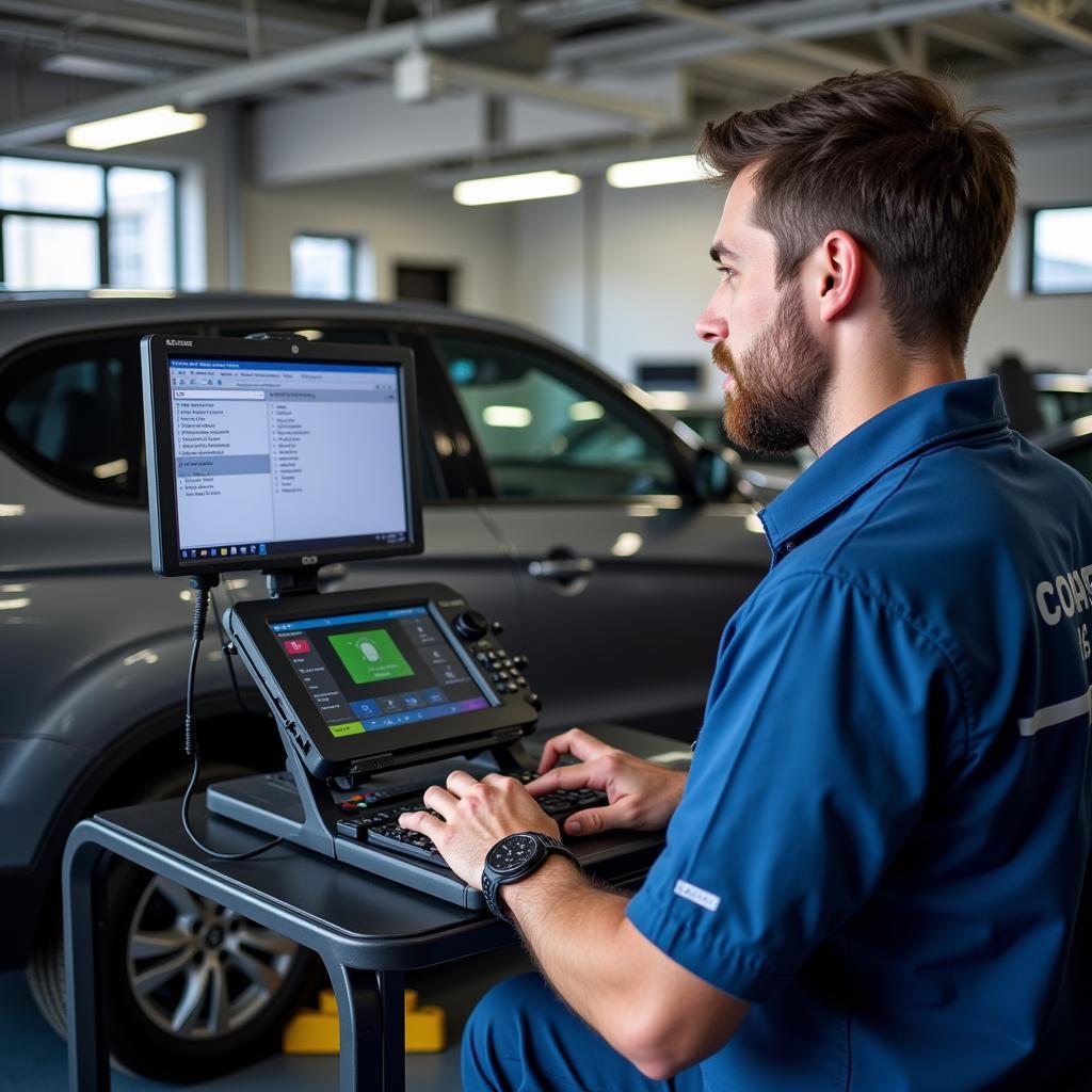 Advanced Car Diagnostic Equipment in a Newark-on-Trent Garage