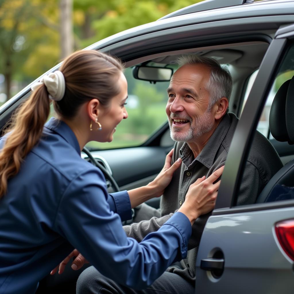 Assistance for Elderly Passengers in Car Service