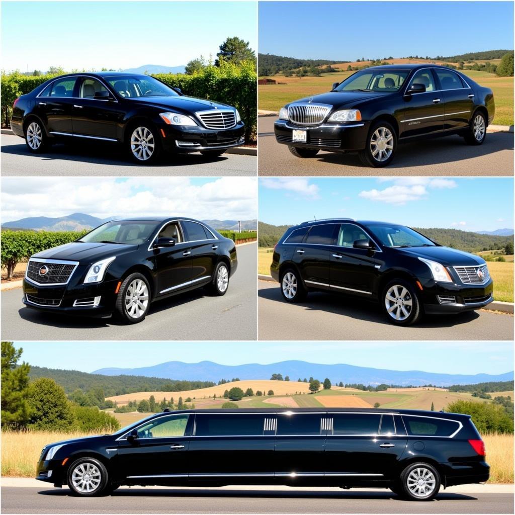 Variety of luxury vehicle options for car service from Florence to Lucca