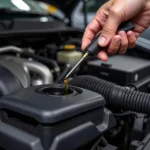 Checking Car Fluids During Service