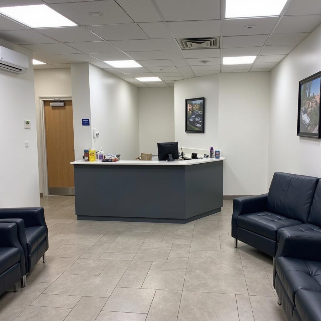 Comfortable Customer Waiting Area at Car Service in Gloucestershire