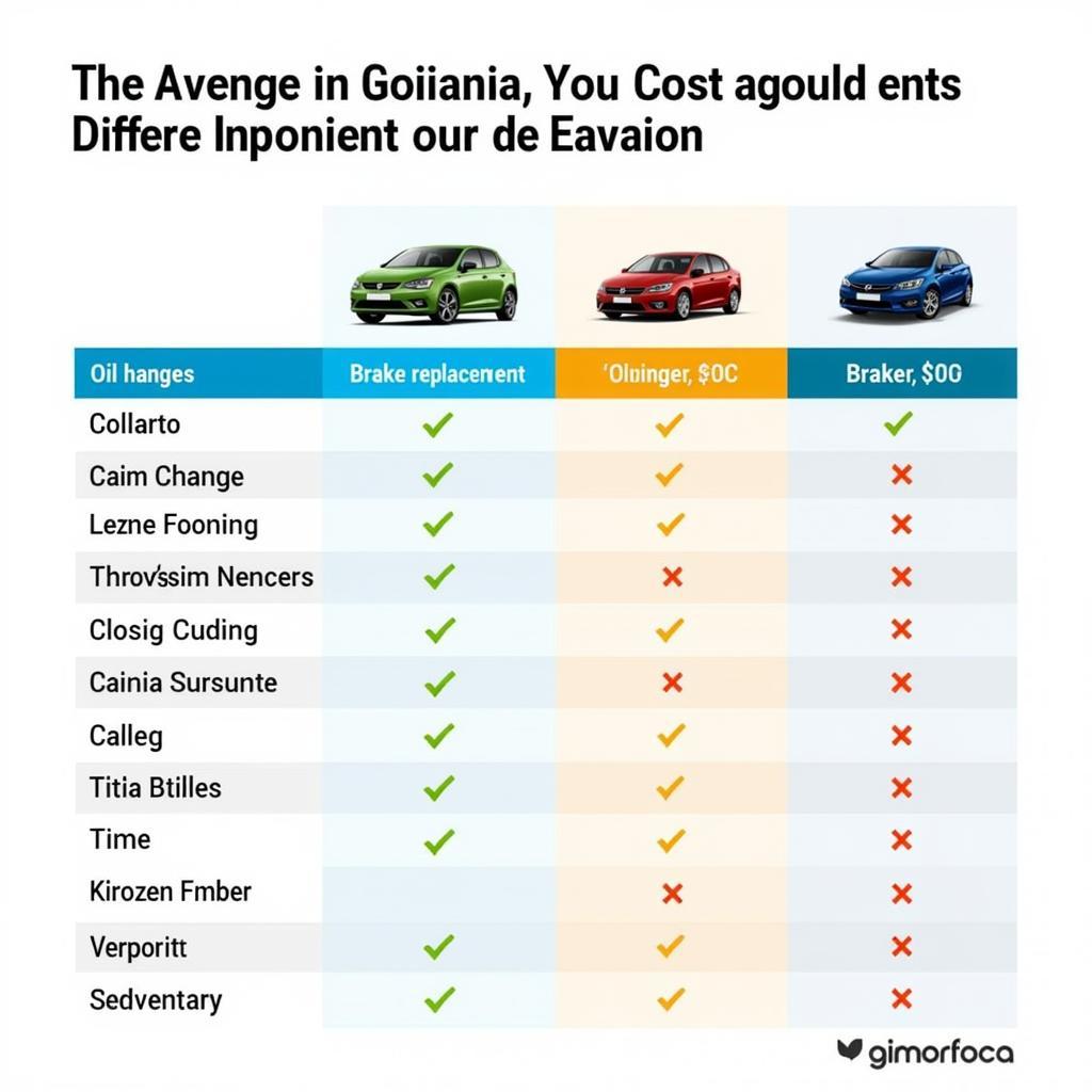 Car Service Goiania Cost Comparison