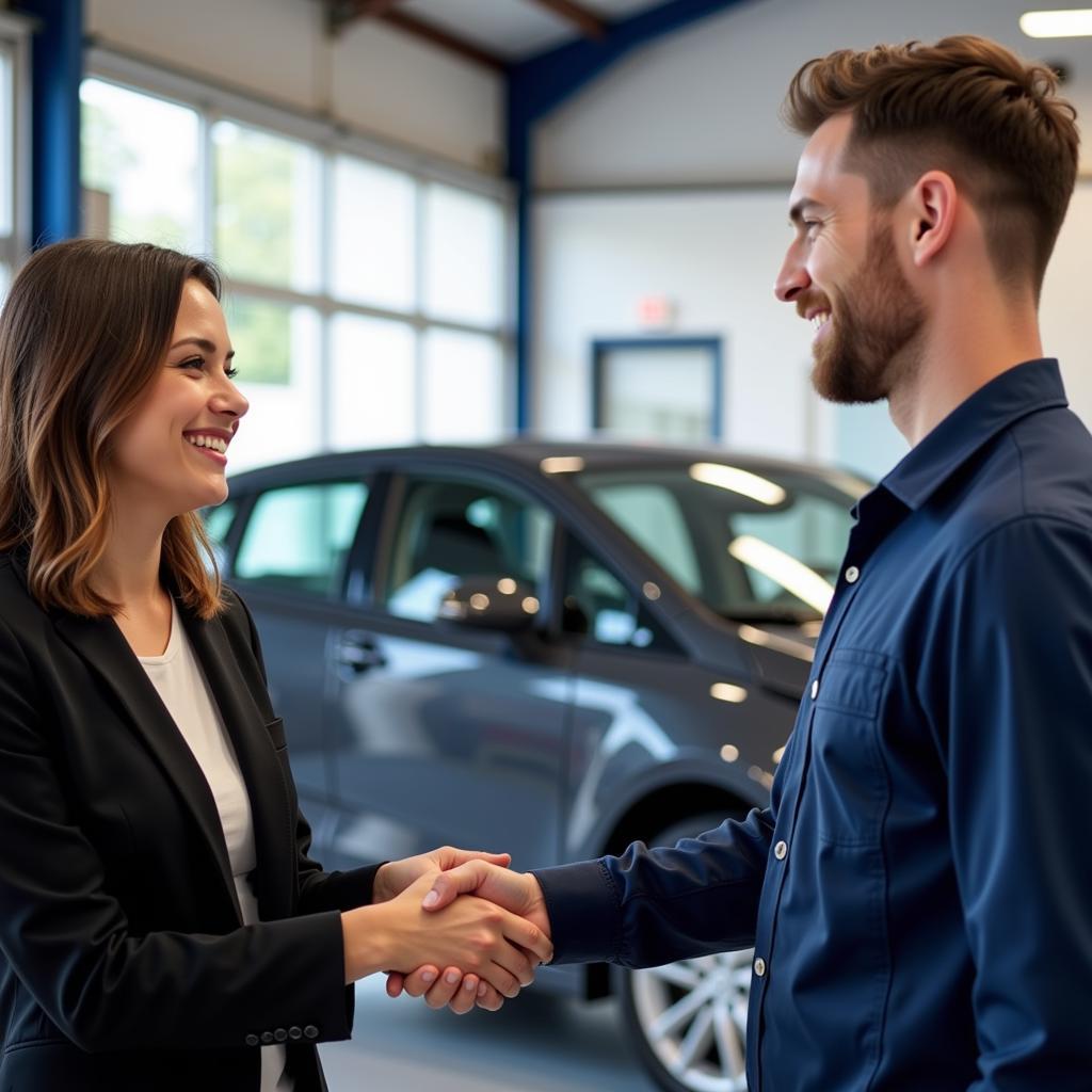 Happy Customer at a Gorey Car Service Centre