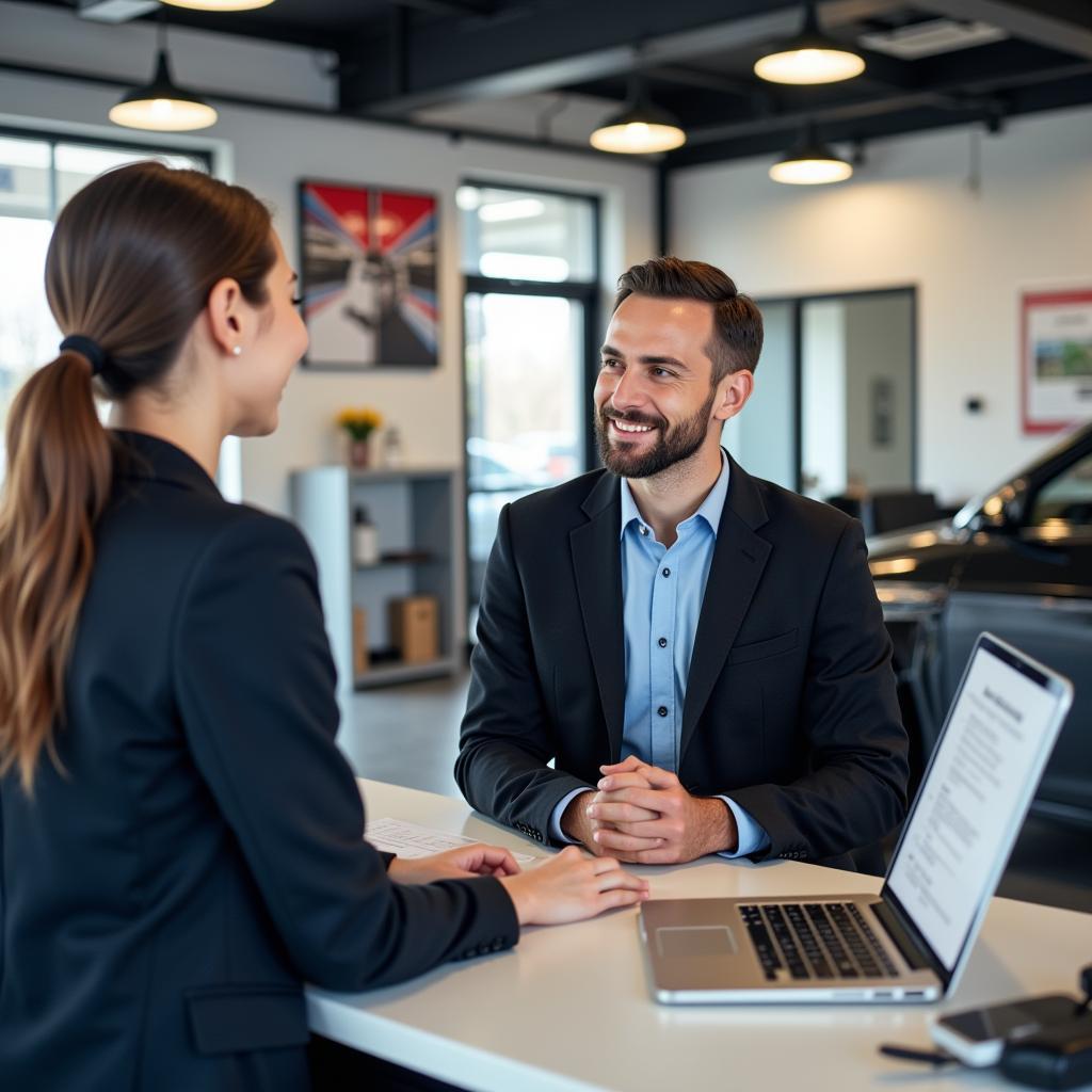 Friendly Customer Service Representative at a Gravesend Car Service Centre