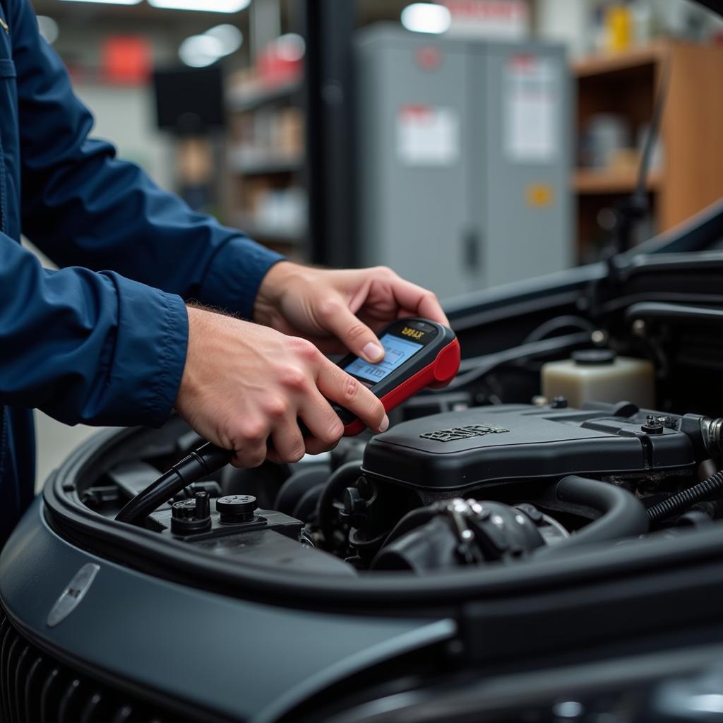 Mechanic Checking Car Engine in Hampton