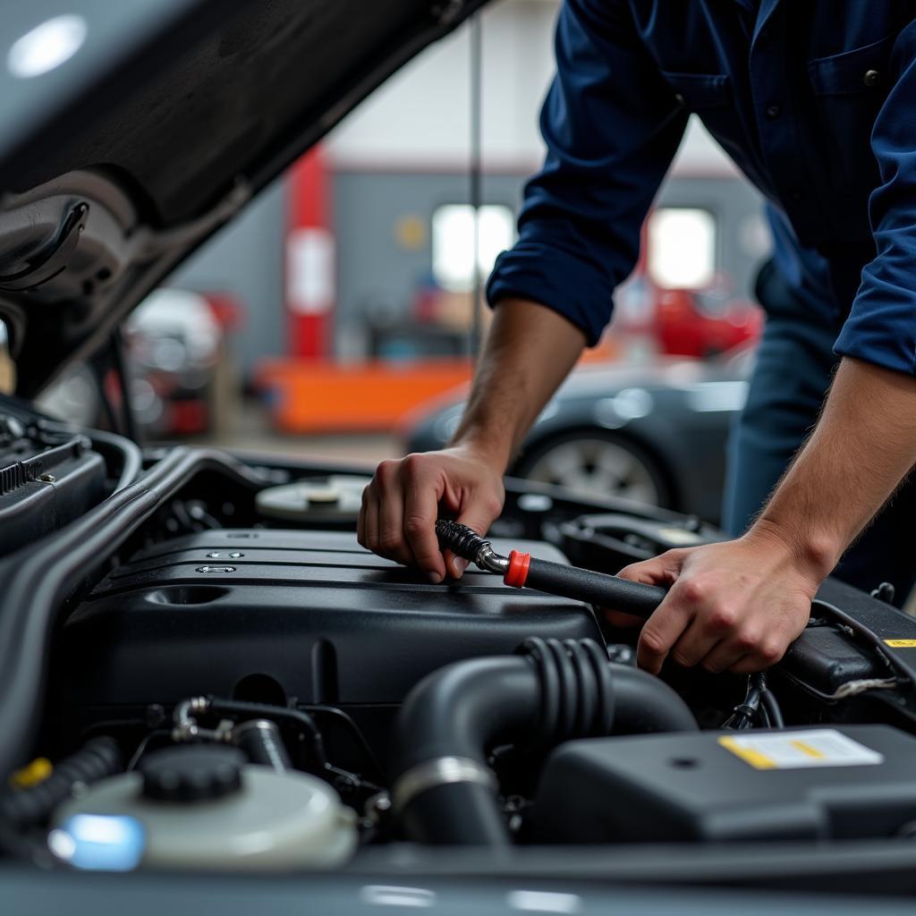 Mechanic Working on a Car in Hatfield