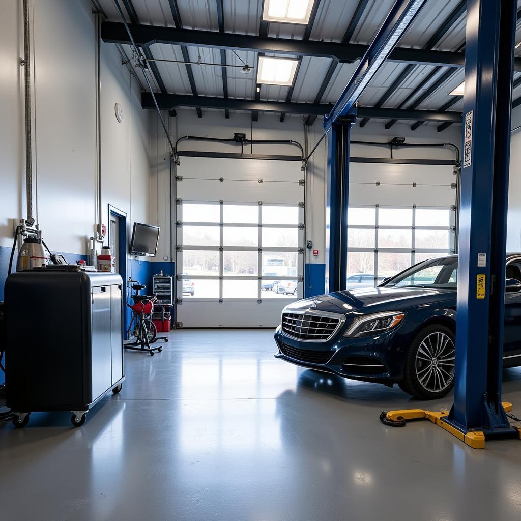 Modern Car Service Garage Interior in Hillsborough Sheffield