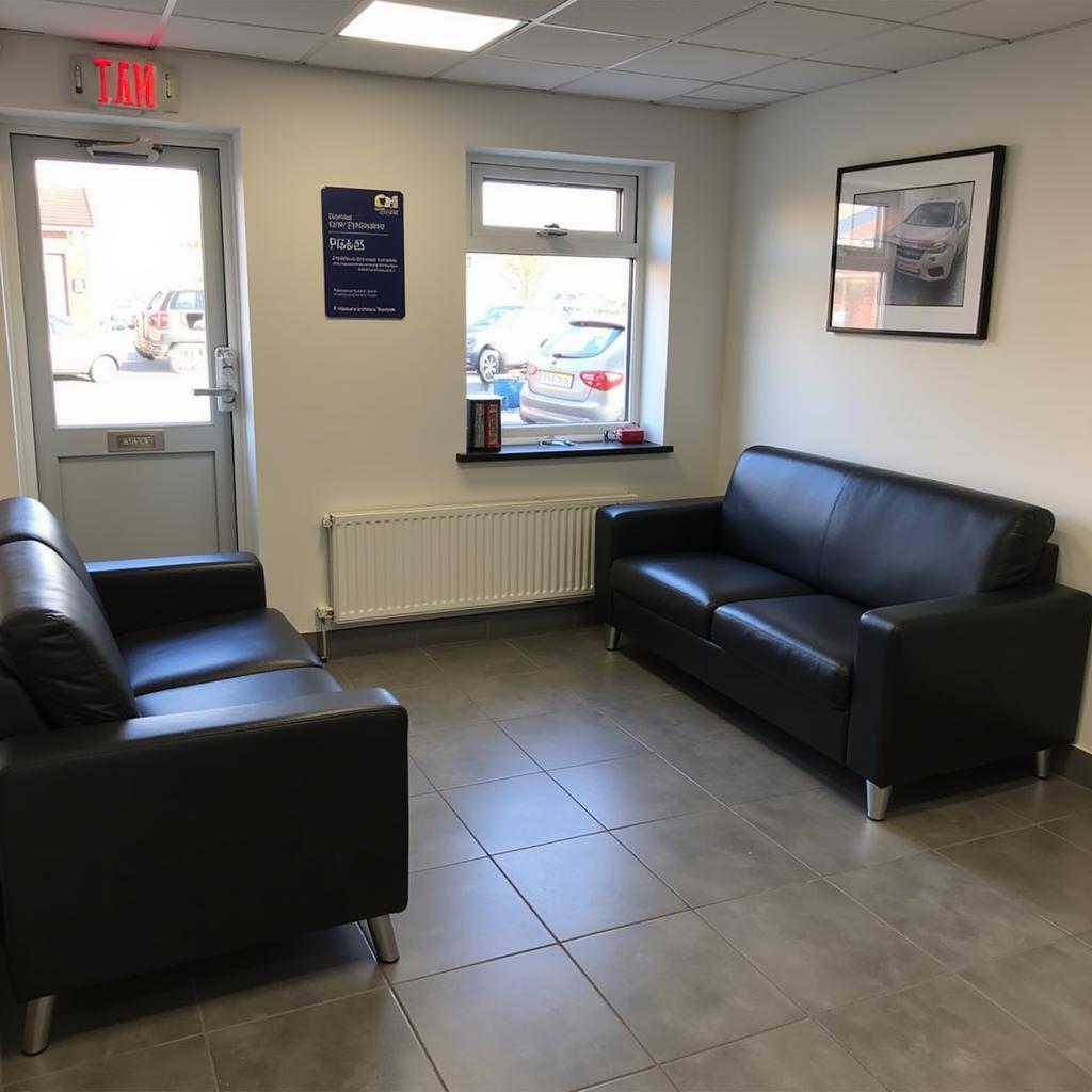 Comfortable Customer Waiting Area in a Hinckley Car Service Centre