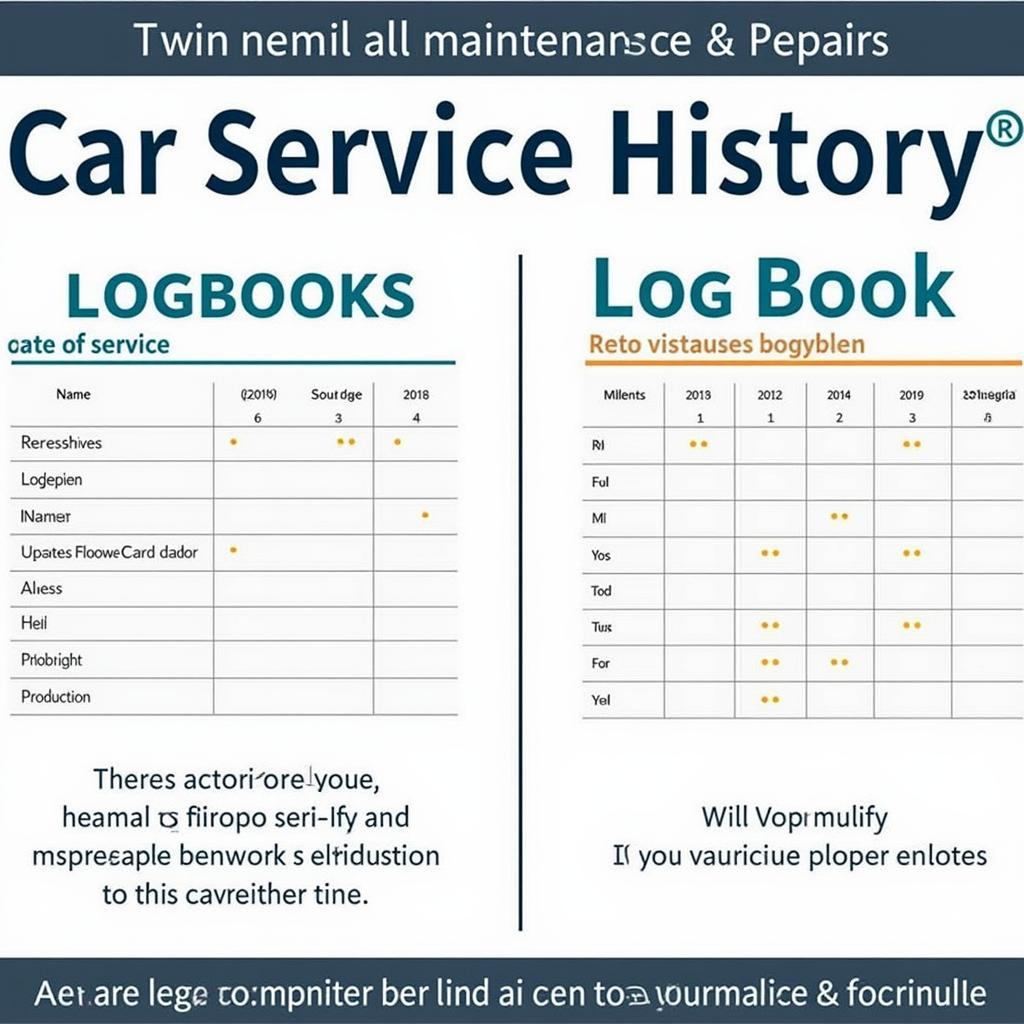 Car Service History Logbook