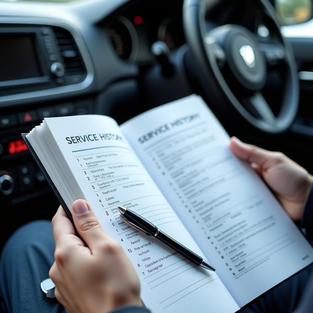 Checking Car Service History Records