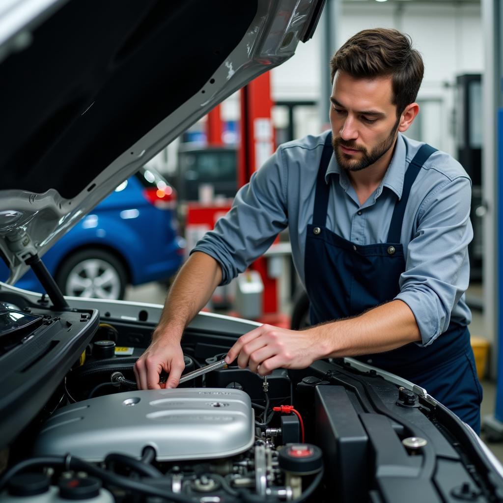 Car Service in Progress