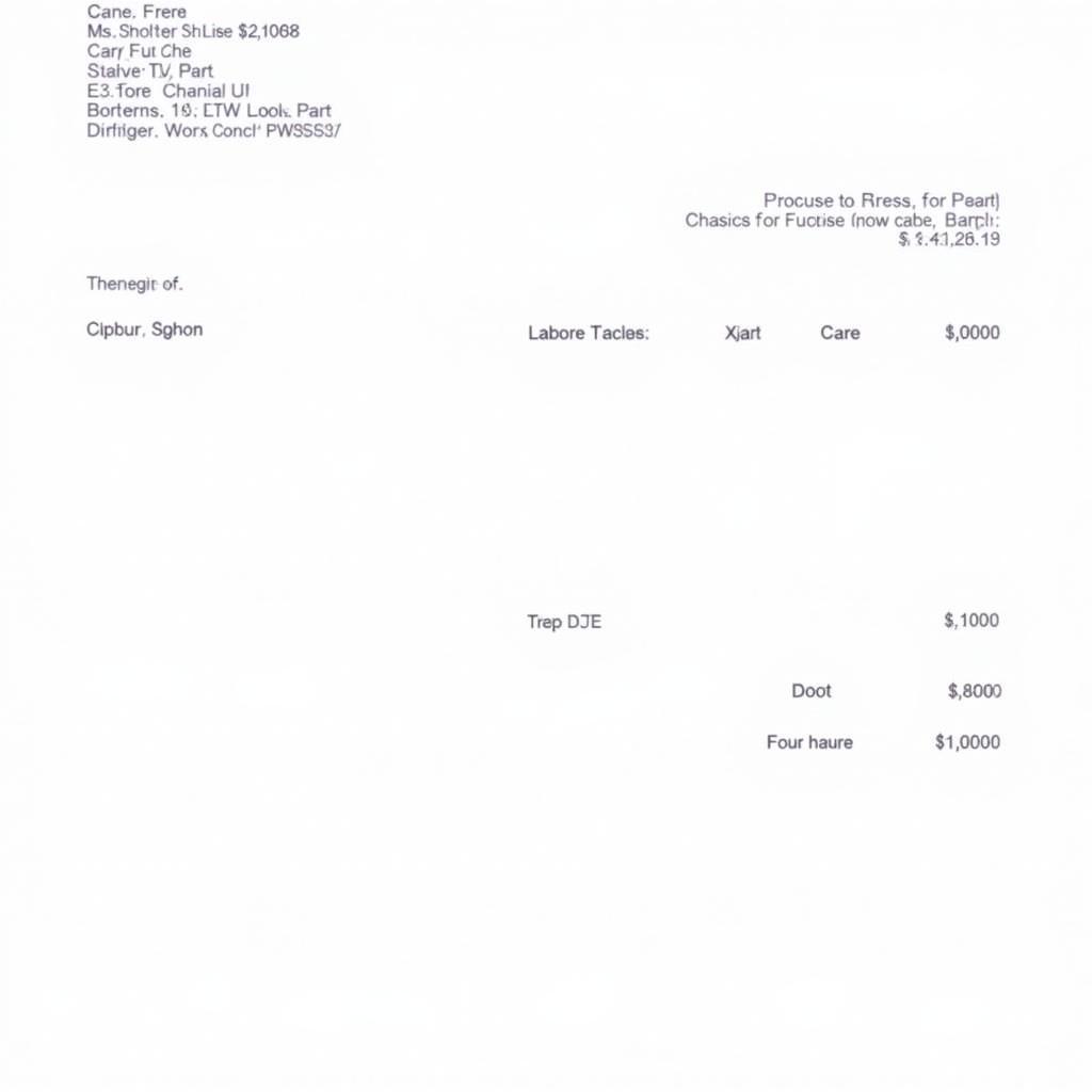 Car Service Invoice Example