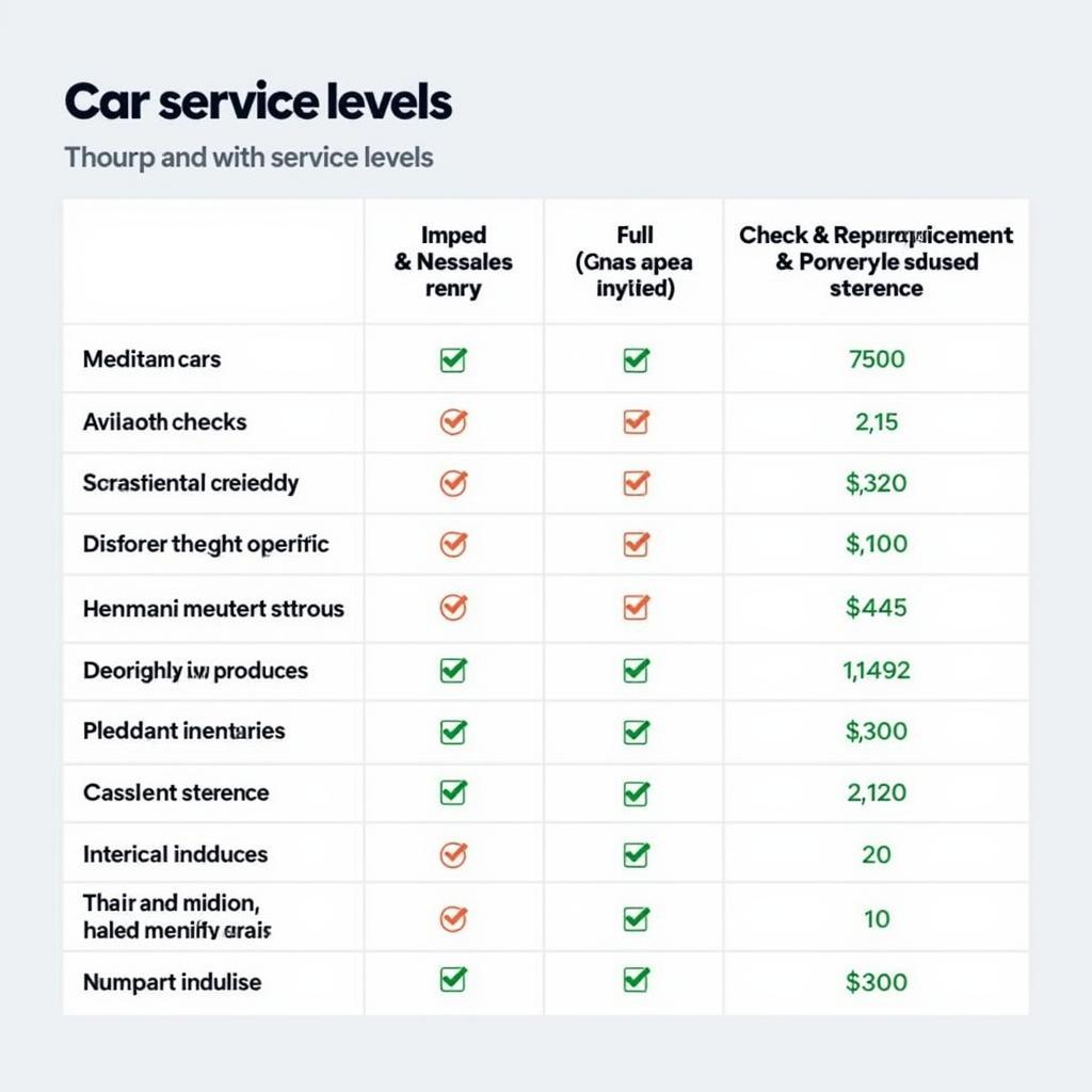 Different Car Service Levels Explained