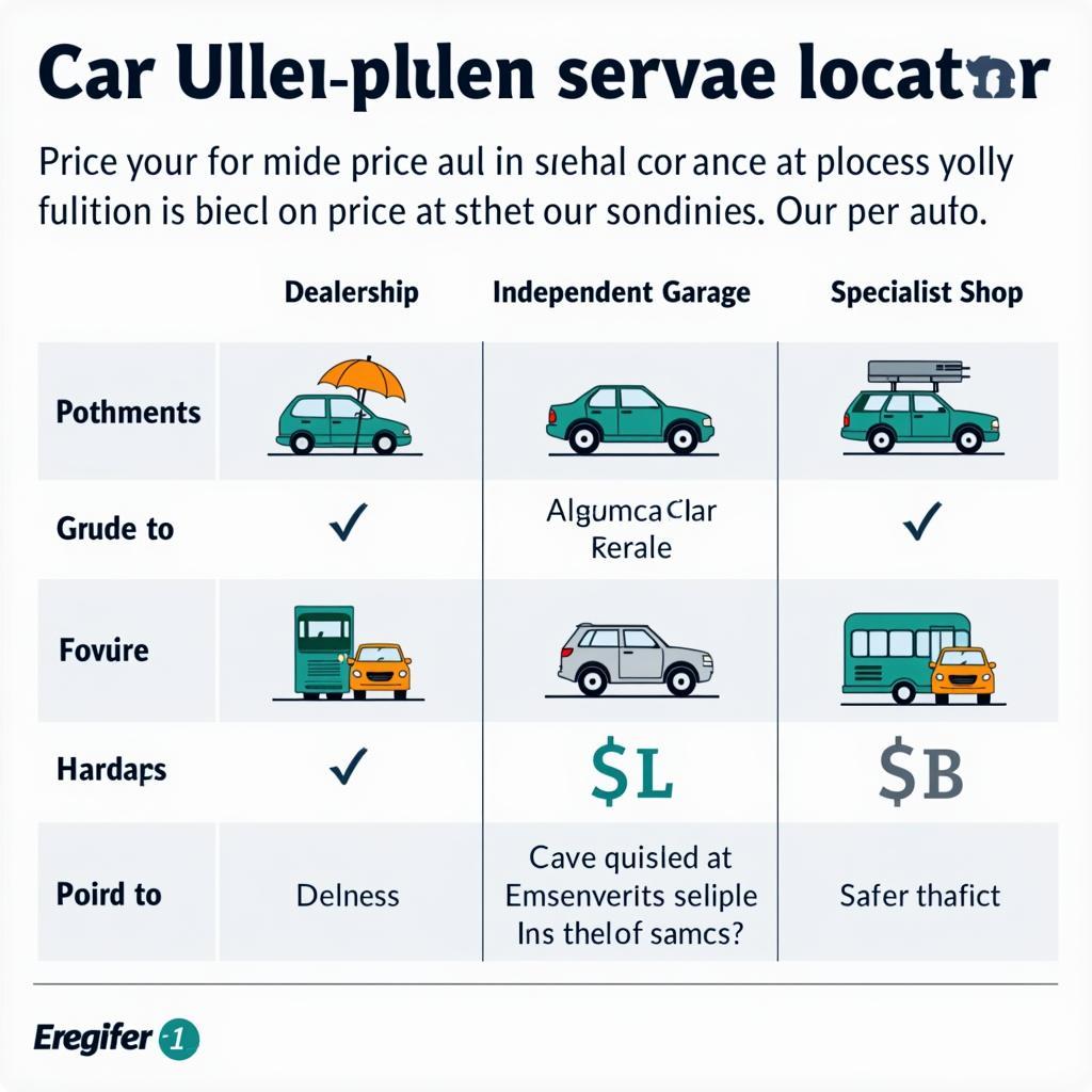 Comparing Car Service Costs by Location