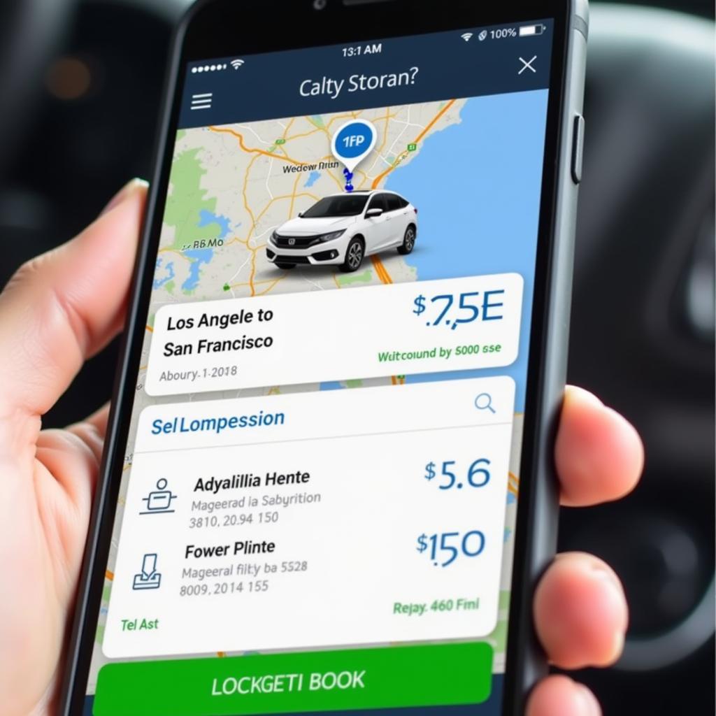 Booking Car Service on a Mobile App