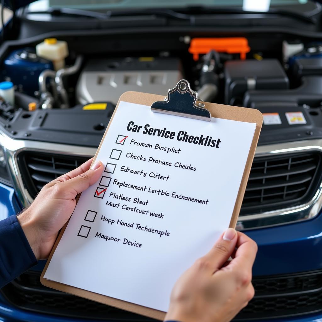 Car Service Maintenance Checklist