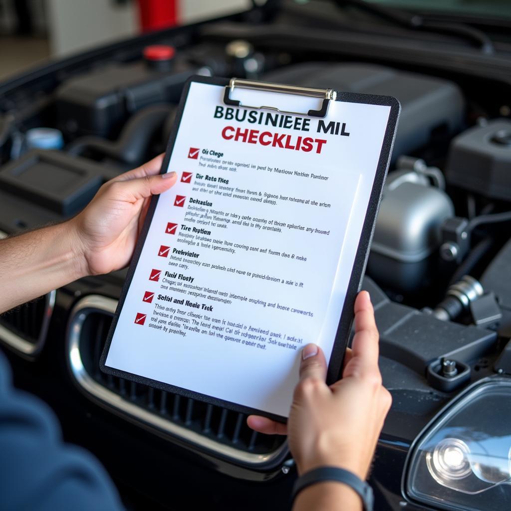 Car Service Maintenance Checklist