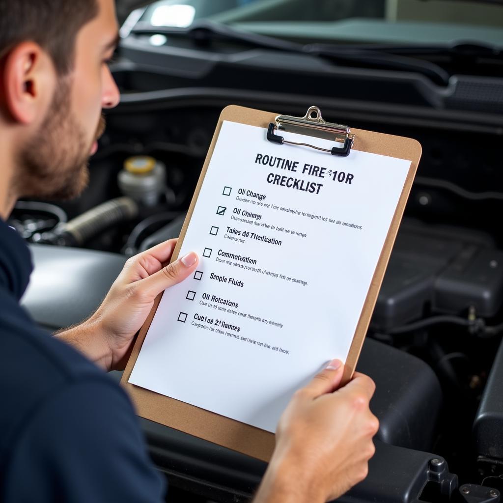 Car Service Maintenance Checklist