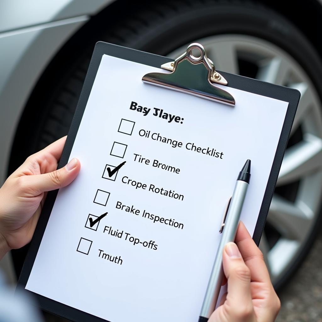 Car Service Maintenance Checklist