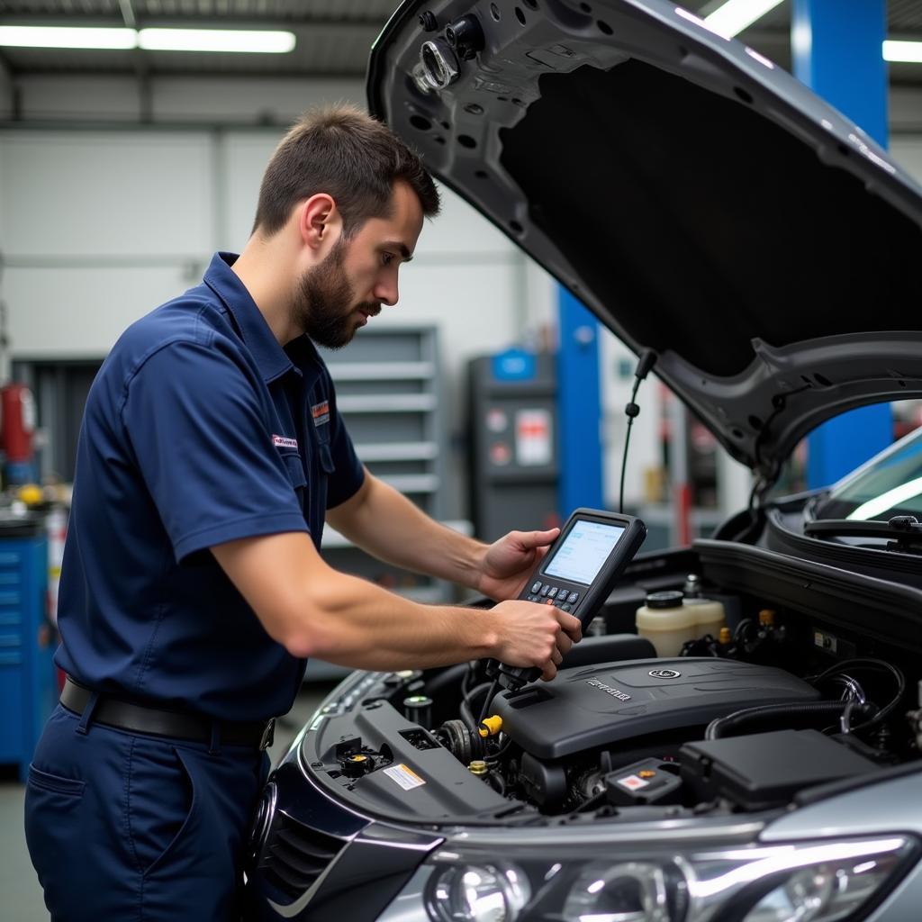 Expert Mechanic Performing Car Service in Maksudian Manchester