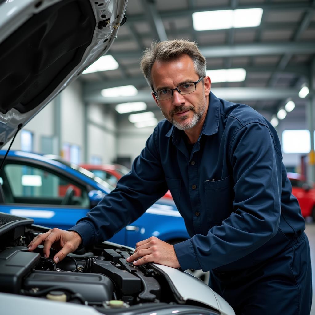 Car Service Menlyn Certified Mechanic Working on a Vehicle