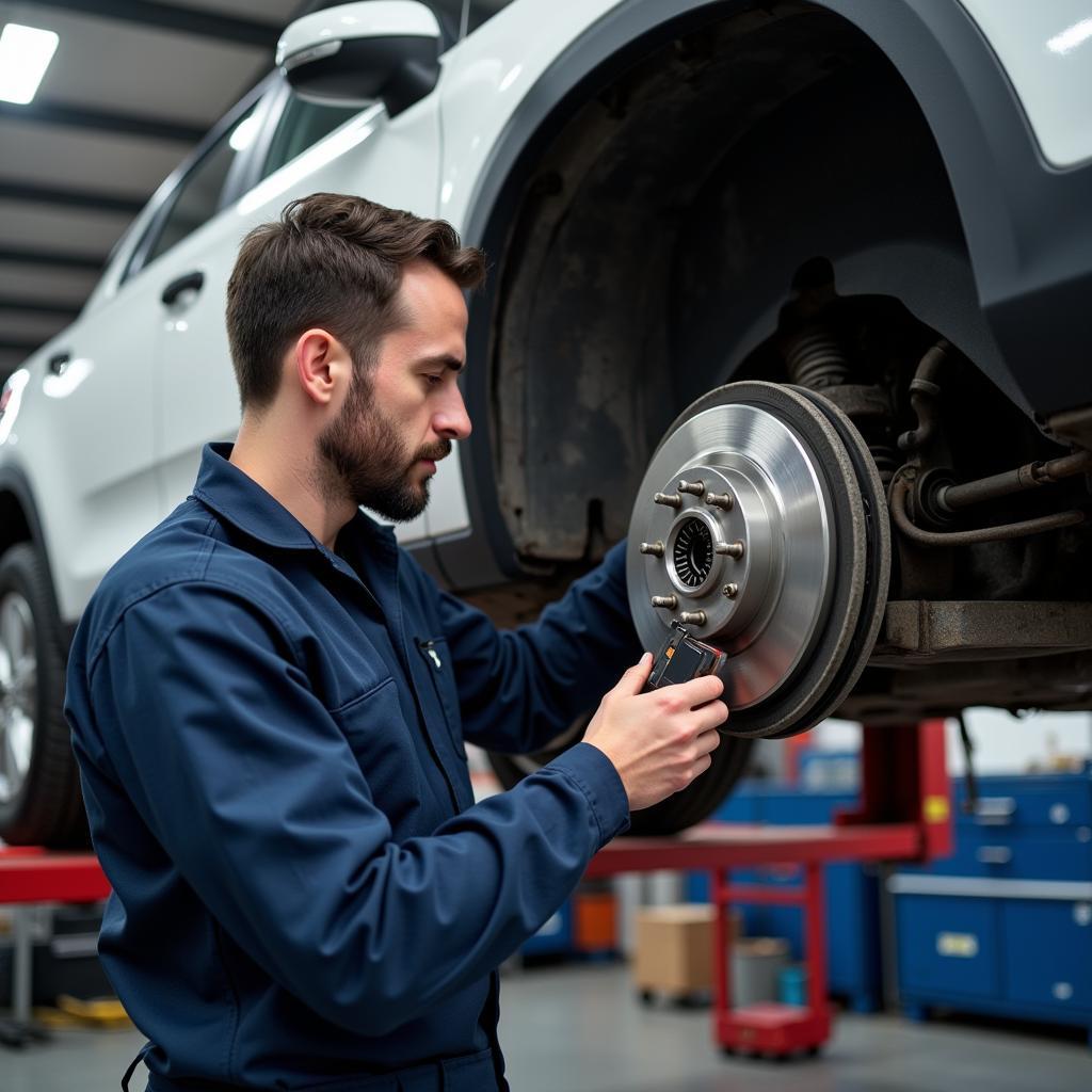 Mechanic Inspecting Vehicle in Chingford