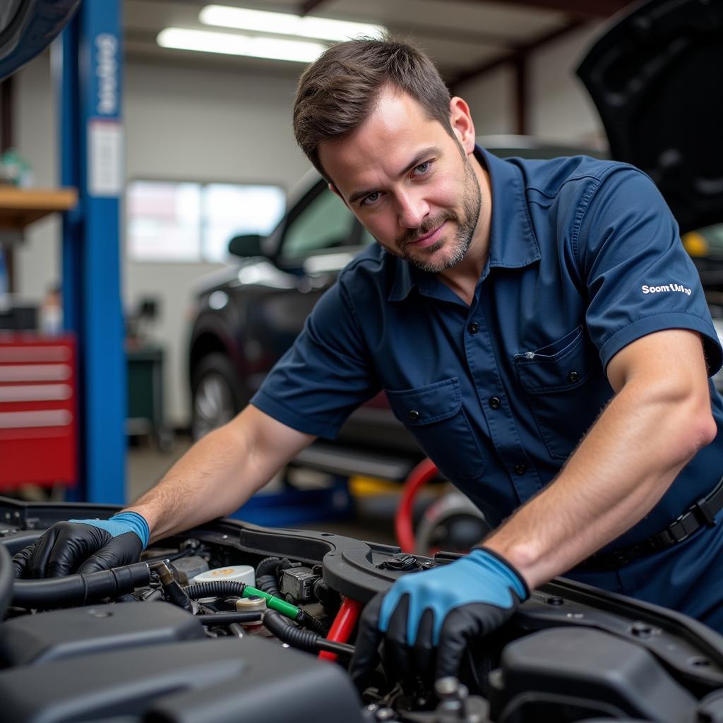 Experienced Car Mechanic Working on a Vehicle in Newark-on-Trent