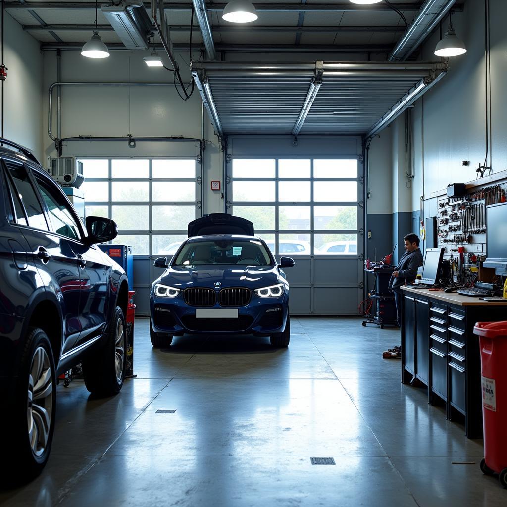 Modern Car Service Garage Interior in Oxford