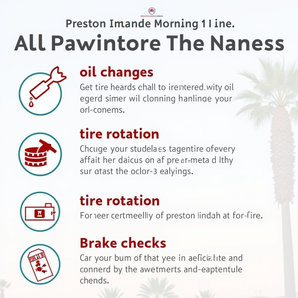 Routine car maintenance checklist in Preston