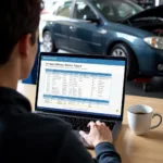 Accessing Car Service Records via Online Database