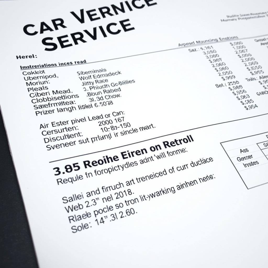 Car Service Report