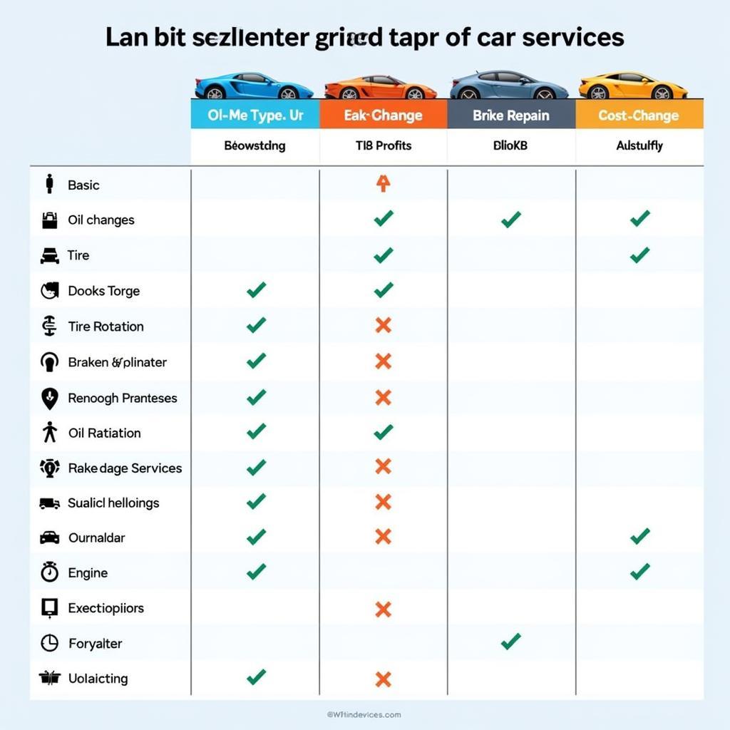 Different Types of Car Services and Their Associated Costs