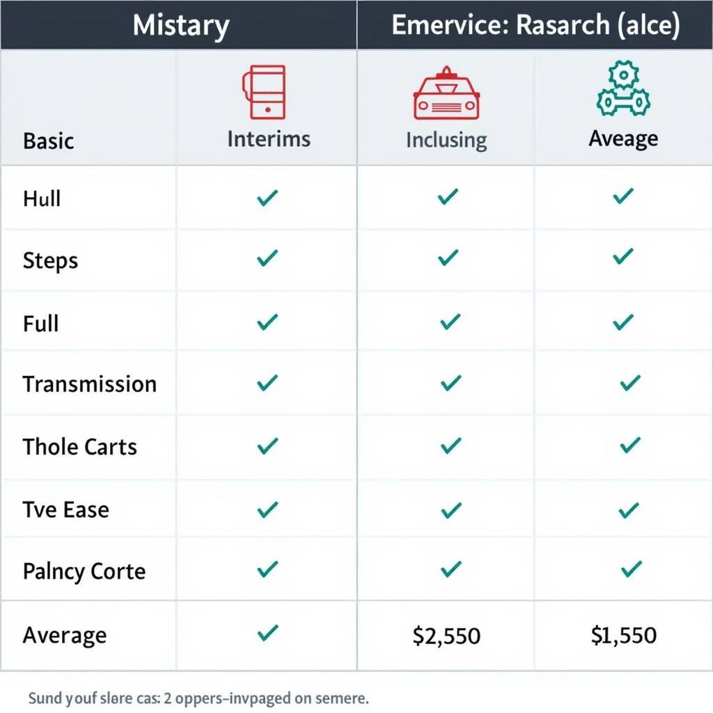 Types of Car Services and Their Average Costs