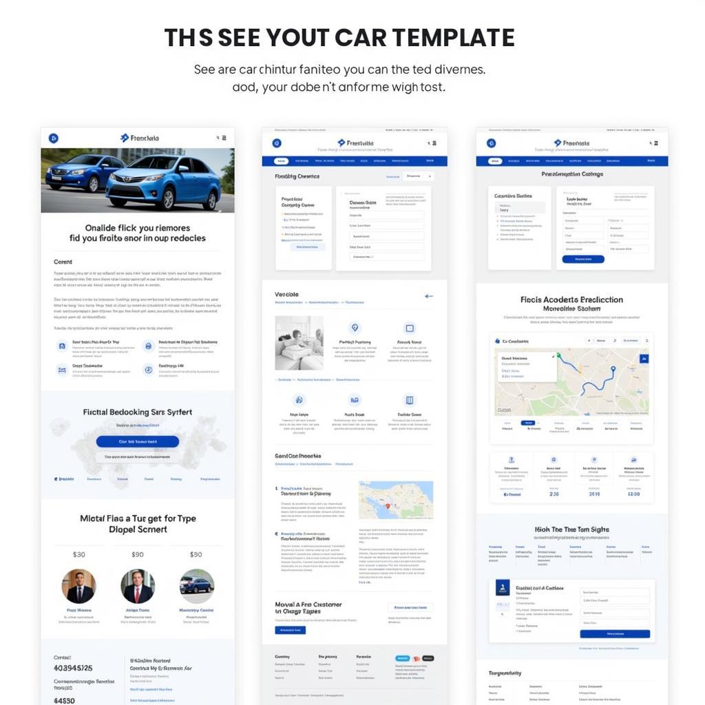 Car Service Website Template Features