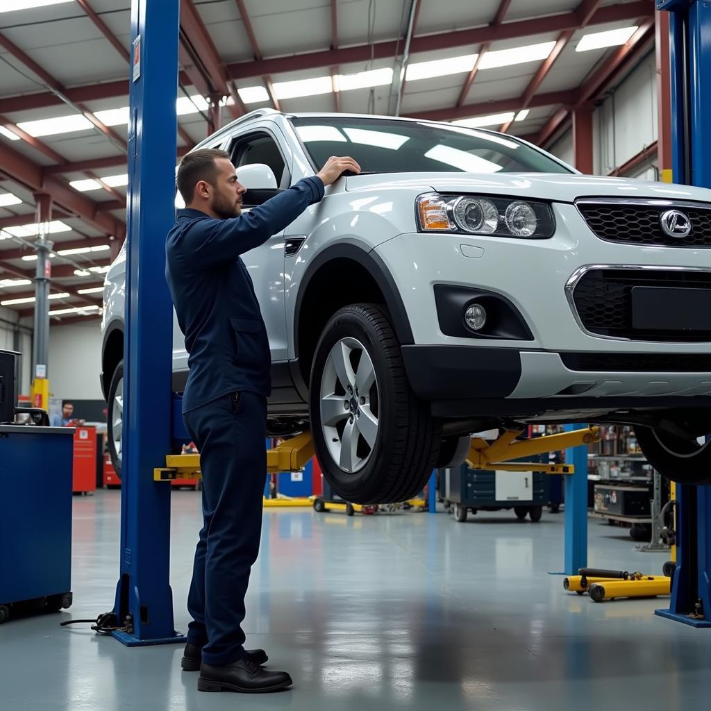 Car Undergoing First Service