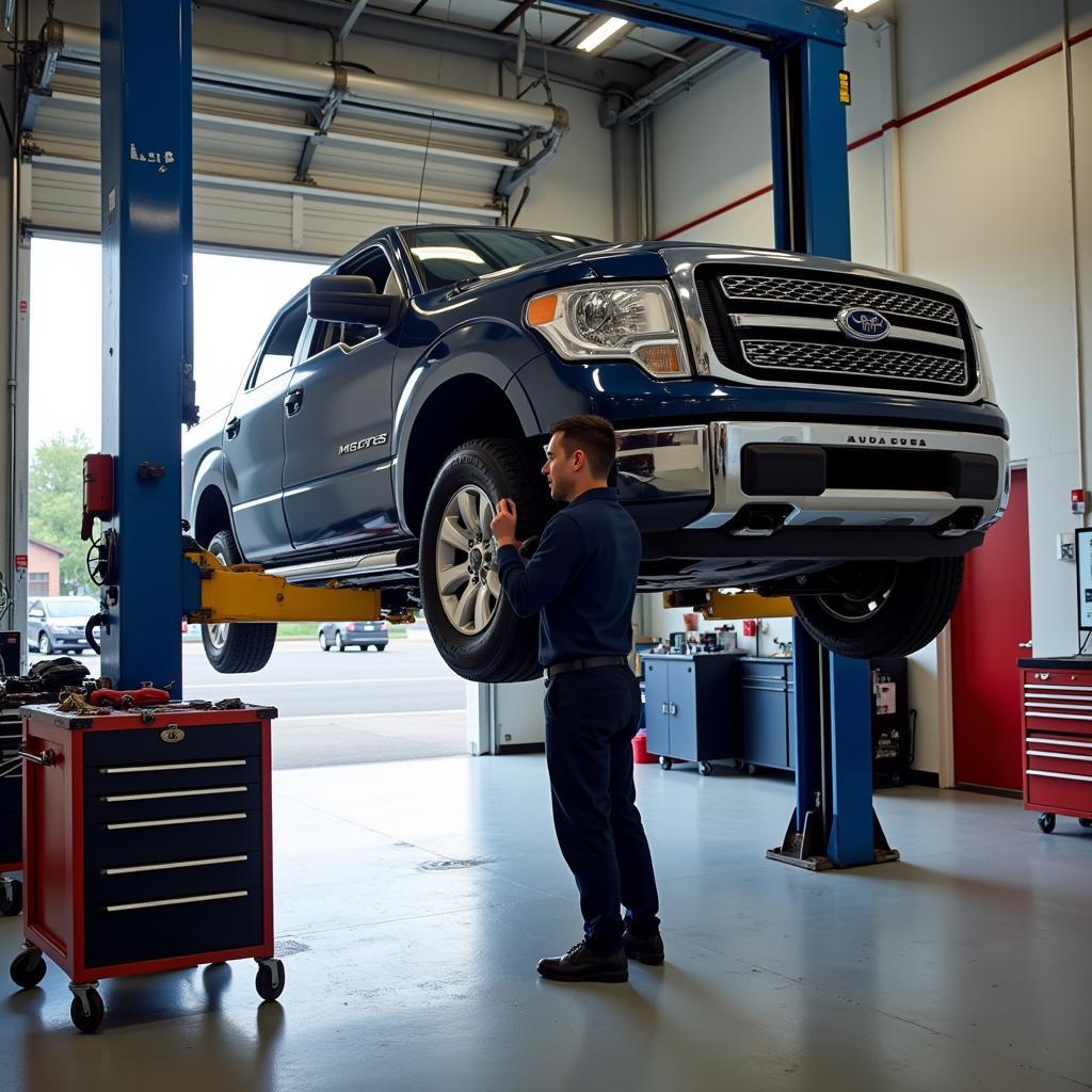 Car Undergoing Major Service