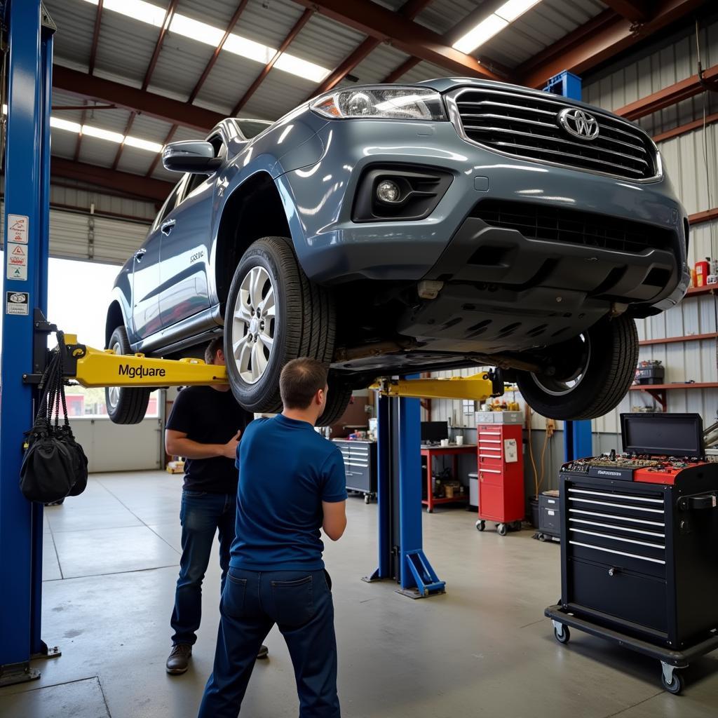 Car Undergoing MOA Service