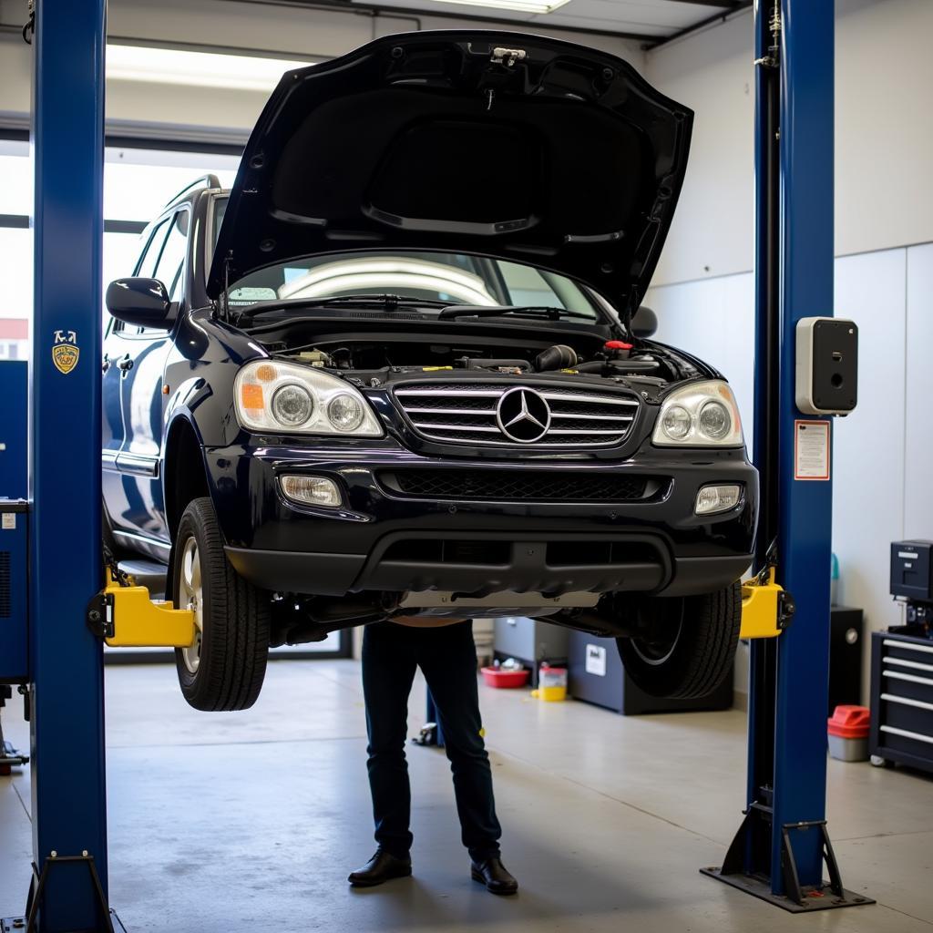 Car Undergoing Routine Service in Liverpool