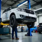 Technician Performing Specialized Car Service