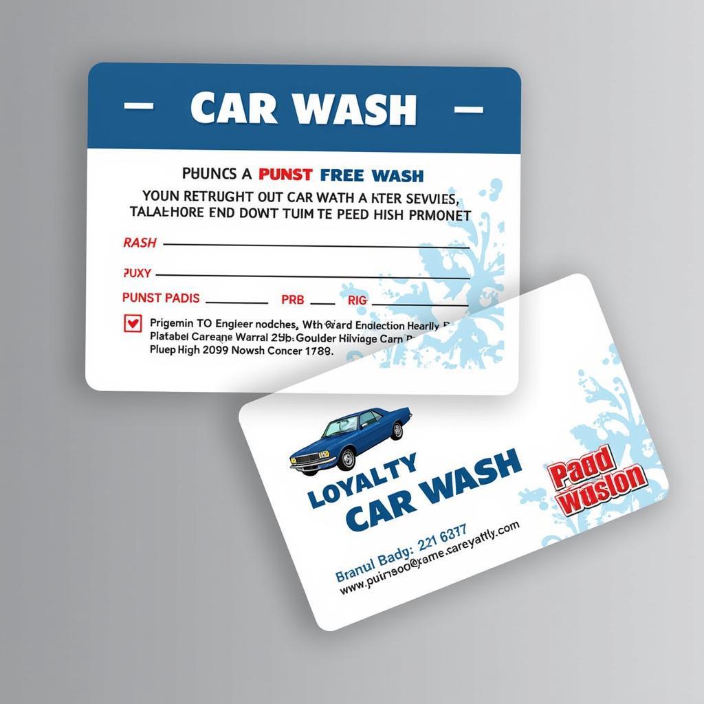 Car Wash Loyalty Program Card